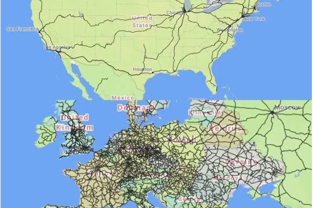 Europa vs. EUA: Un Abismo sobre Rieles